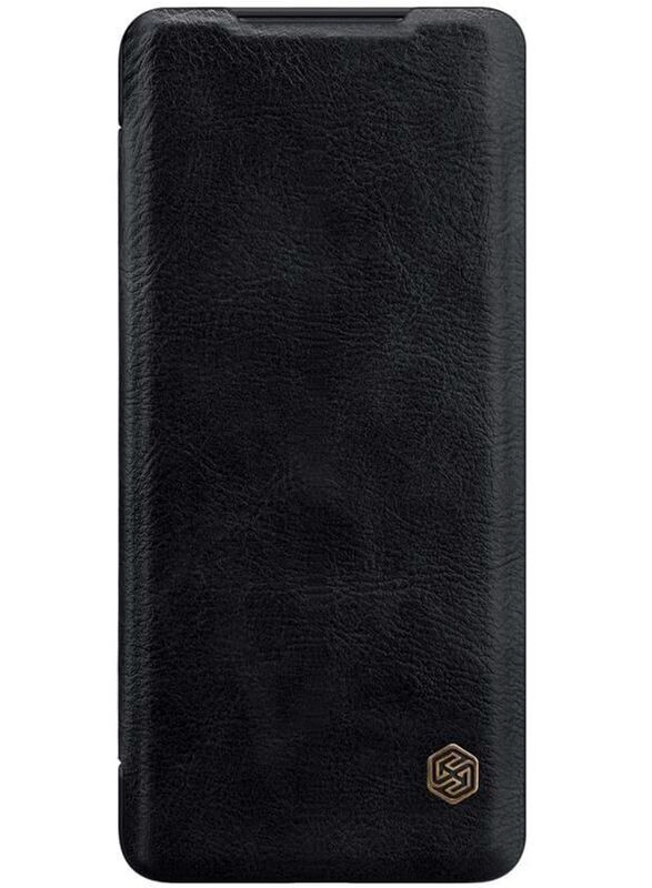 

Nillkin Qin Series Leather Front and Back Mobile Phone Flip Case Cover for Samsung Galaxy S20 Plus, Black