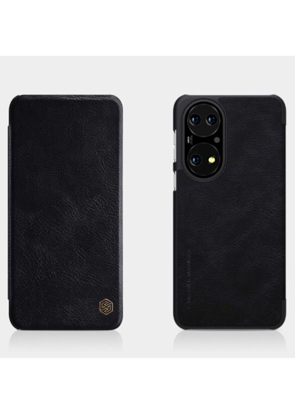 

Nillkin Huawei P50 Pro Leather Mobile Phone Case Cover, Black