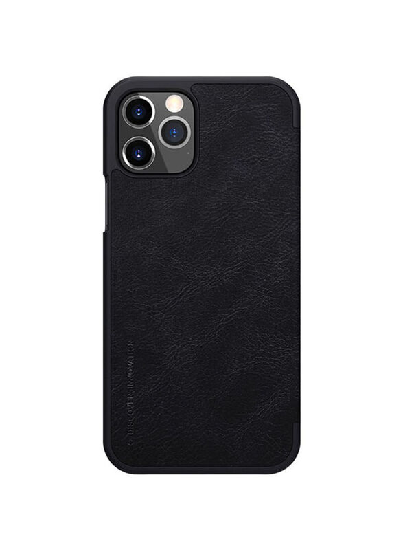 

Nillkin Apple iPhone 12 Pro Durable Slim Flip Wallet Protective Mobile Phone Case Cover, Black