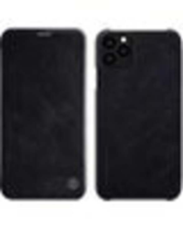 

Nillkin Apple iPhone 11 Pro Max Leather Mobile Phone Flip Case Cover, Black
