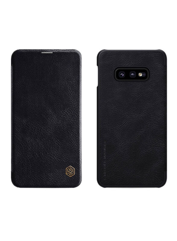 

Nillkin Samsung Galaxy S10 Lite 2019 Leather Mobile Phone Flip Case Cover, Black