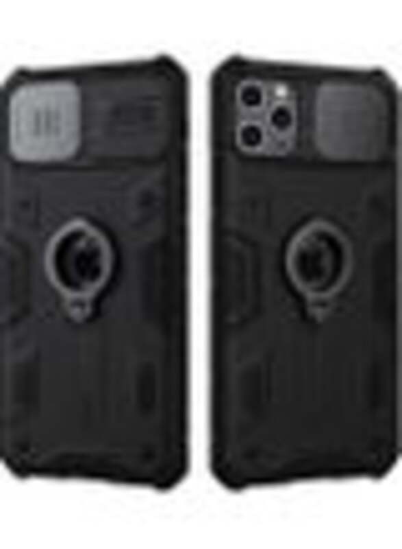 

Nillkin Apple iPhone 11 Pro Max CamShield Armor with Slide Protective Mobile Phone Case Cover, Ring and Kickstand, Black
