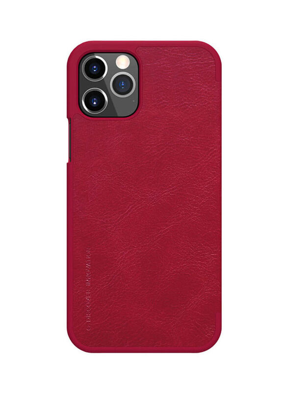 

Nillkin Apple iPhone 12 Pro Max Durable Slim Flip Wallet Protective Mobile Phone Case Cover, Red