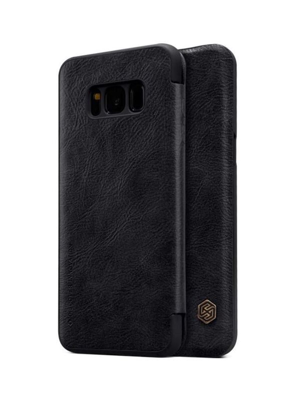 

Nillkin Qin Samsung Galaxy S8+ Leather Flip Mobile Phone Case Cover, Black