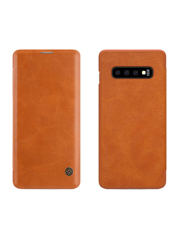 

Nillkin Samsung Galaxy S10 Leather Mobile Phone Flip Case Cover, Brown