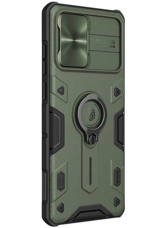 

Nillkin Cam Shield Armor TPU Mobile Phone Back Case Cover with Metal Ring for Samsung Note 20, Dark Green