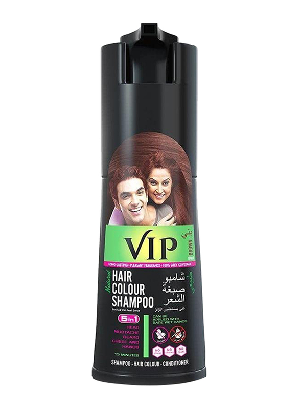 

VIP Original Natural Hair Color Shampoo, 180ml, Brown