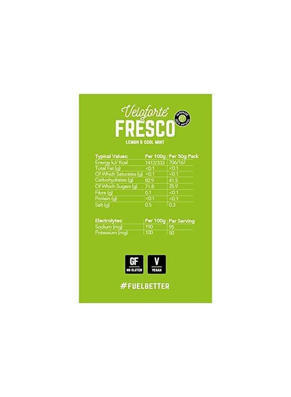 Veloforte Fresco Natural Energy Chews, 9 Packs, Lemon & Cool Mint