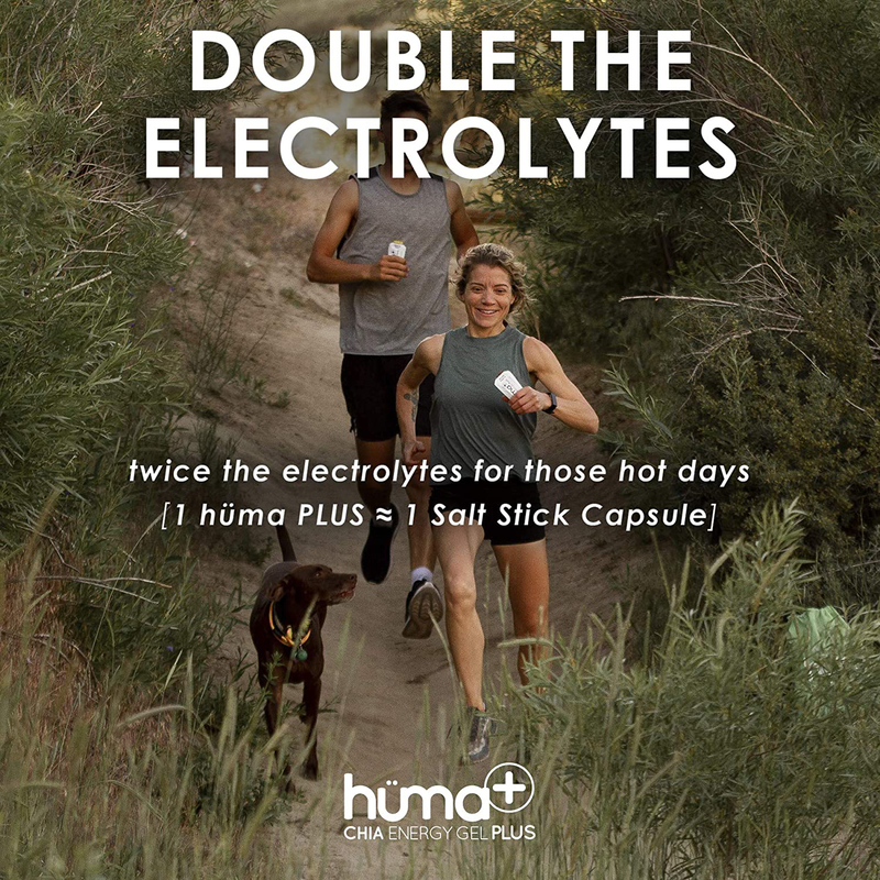Huma Double Electrolytes Chia Energy Gel Plus, 24 x 42g, Lemons & Lime