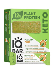 IQ Bar Brain and Body Keto Protein Bars, 12 Bars, Matcha Chai