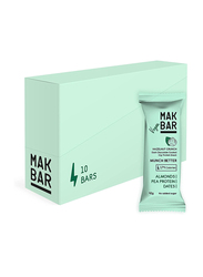 Mak Bar Almonds, Pea Protein & Dates Vegan Crunch Protein Bar, 10 x 42g,  Hazelnut