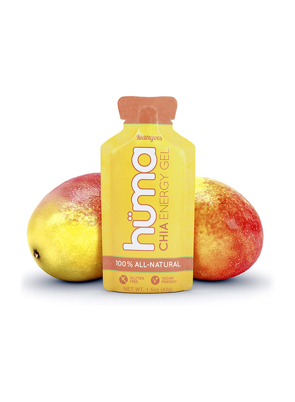 Huma Chia Energy Gel, 24 x 43g, Mangoes