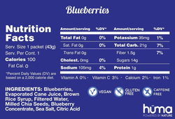 Huma Chia Energy Gel, 24 x 43g, Blueberries