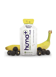 Huma Double Electrolytes Chia Energy Gel Plus, 24 x 42g, BlackBerry Banana
