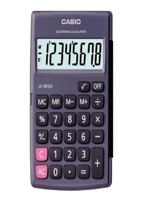 Casio 8-Digit Calculator, LC-401LV, Black