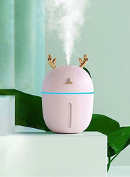 2W Antler Shape Electric Air Humidifier, 300ml, 35, Pink