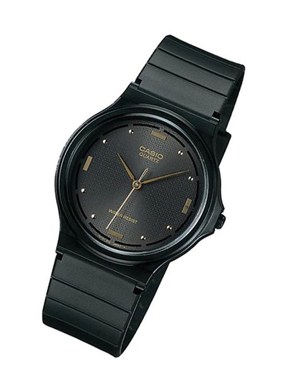 Casio Youth Series Analog Watch for Men with Resin Band, Water Resistant, MQ-76-1ALDF, Black