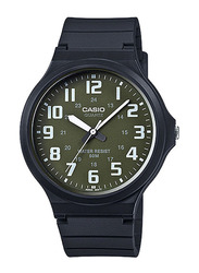 Casio Analog Watch for Men with Resin Band, Water Resistant with Chronograph, MW-240-3BVDF, Navy Blue-Black