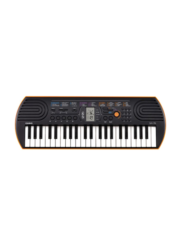 Casio SA-76 8-Note Polyphony Musical Keyboard, Black, 44-Keys