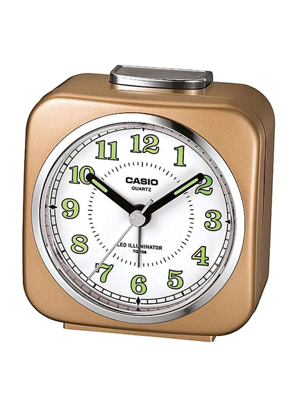 Casio Wake Up Timer Alarm Desk Clock, TQ-158S-9DF, Gold