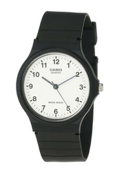 Casio Analog Watch for Men with Resin Band, Water Resistant, MQ-24-7BLDF, Black-White