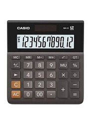 Casio 14-Digit Basic Desktop Calculator, DH-14-BK-W-DH, Black/Grey