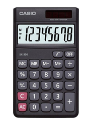 Casio SX-300 8-Digit Basic Calculator, SX-300, Black