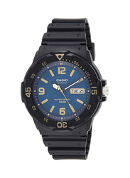 Casio Youth Series Analog Watch for Men with Resin Band, Water Resistant, MRW-200H-2B3VDF, Black/Blue