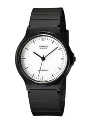 Casio Classic Analog Watch for Women with Rubber Band, Water Resistant, MQ-24-7ELDF, Black-White