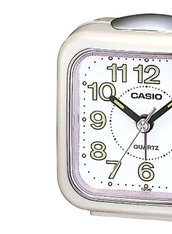 Casio Square Shape Alarm Clock, White