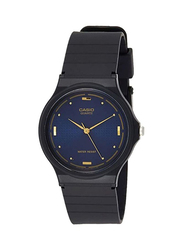 Casio Youth Series Analog Watch for Men with Resin Band, Water Resistant, MQ-76-2ALDF, Black/Blue