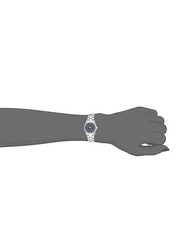 Casio Analog Watch for Women with Stainless Steel Band, Water Resistant, LTP-V001D-1BUDF, Silver-Black