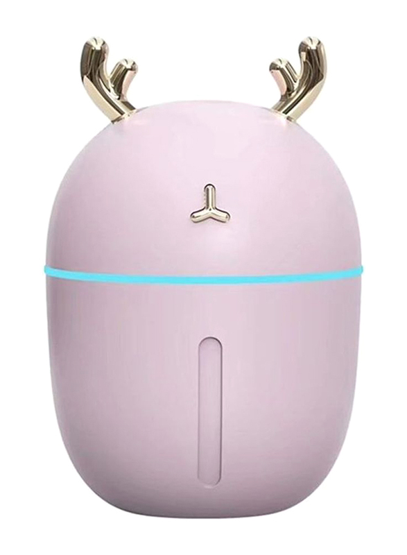 2W Antler Shape Electric Air Humidifier, 300ml, 35, Pink