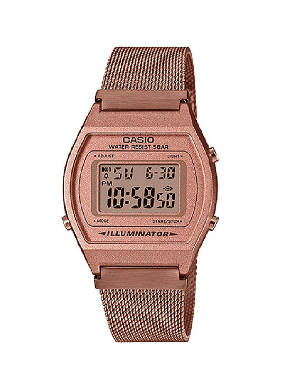 

Casio Digital Watch for Unisex with Stainless Steel Band, Water Resistant, B640WMR-5ADF, Rose Gold