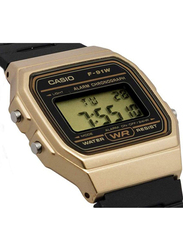 Casio Vintage Series Digital Watch for Men with Resin Band, Water Resistant, F-91WM-9A, Black/Grey