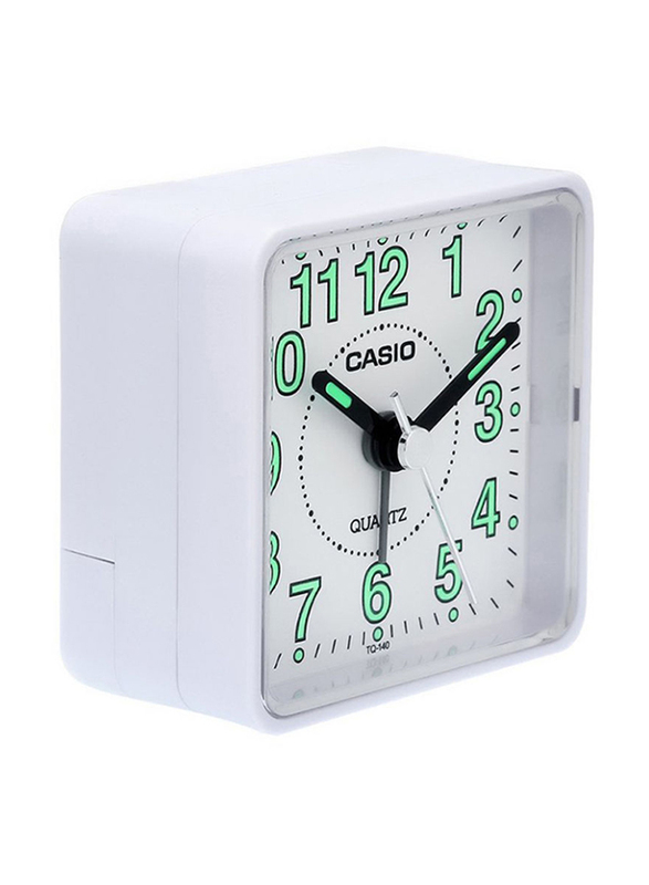 Casio Indoor Analog Alarm Desk Clock, TQ-140-7DF, White