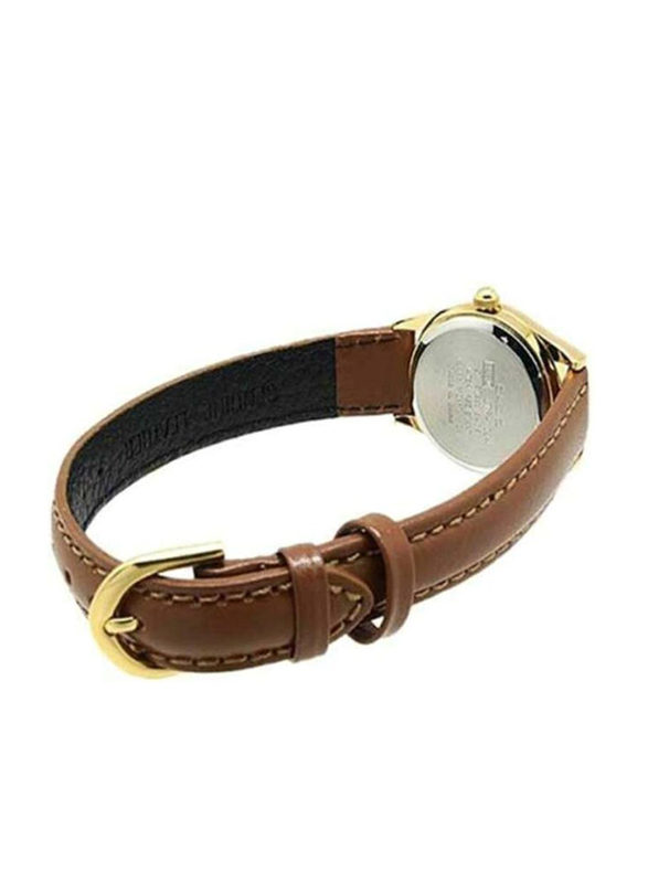 Casio Enticer Analog Watch for Women with Leather Genuine Band, Water Resistant with Chronograph, Ltp-1094Q-7B8RDF, Brown-White