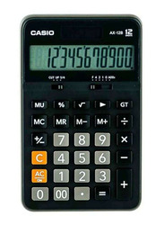Casio 12-Digit Office Calculator, AX-12B-W-DC, Black/Grey/White