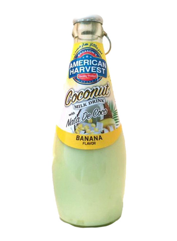 American Harvest Banana Flavour Coconut Milk with Nata De Coco, 290ml