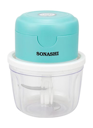 Sonashi Cordless Mini Food Chopper with 350ml Bowl, 30W, SMC-15, Aqua