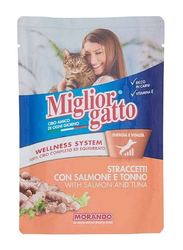 Miglior Gatto Strips Salmon/Tuna Cat Wet Food, 100g
