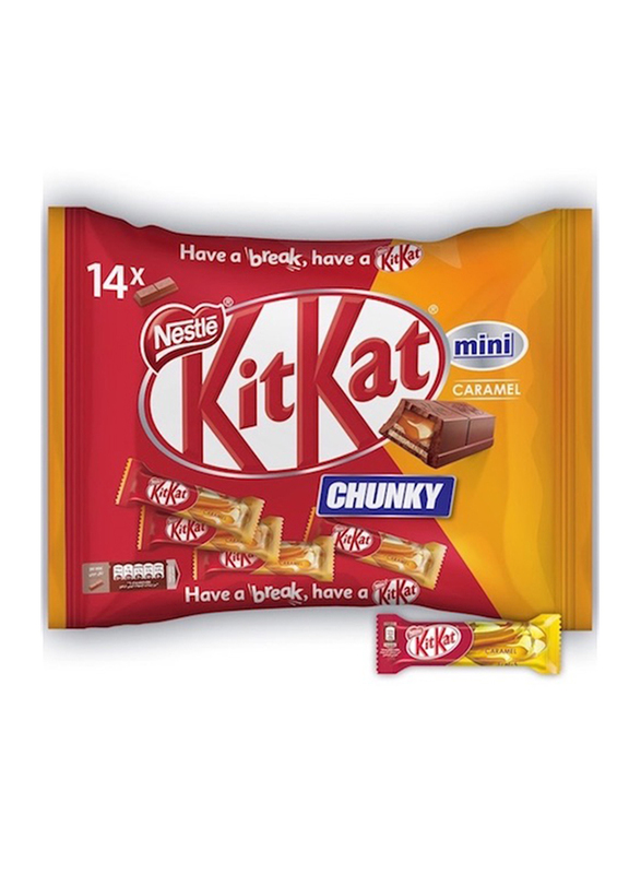 

Nestle Kitkat Mini Chunky Caramel Chocolate Wafer Bag, 14 Packs, 250g