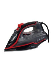 Clikon Electric Steam Iron, 2400W, CK4125, Black/Red
