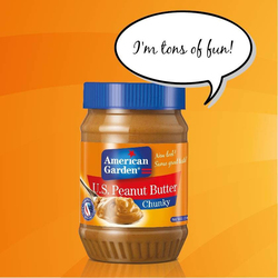 American Garden Chunky Peanut Butter, 454g