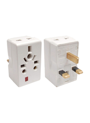 Kadris 3 Pin Multi Plug, MU-1011, White