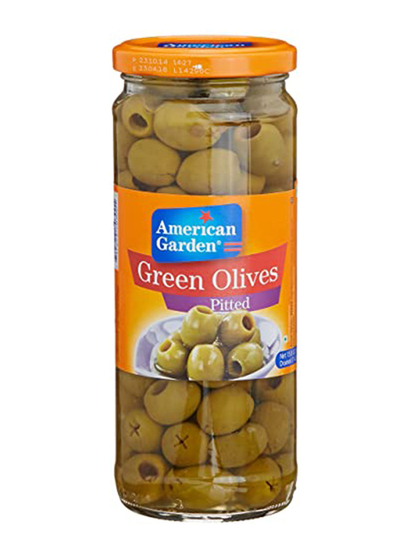 American Garden Green Pitted Olives, 450g
