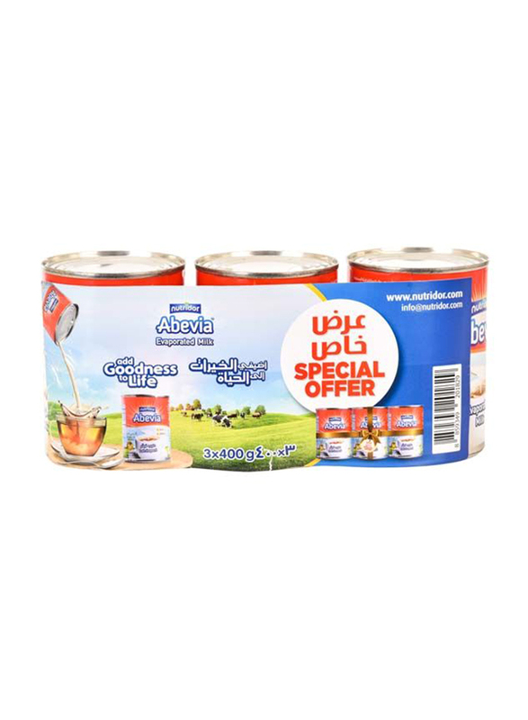 

Abevia Evaporated Milk, 3 x 400g