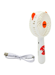 Sonashi 4-inch Rechargeable Mini Fan, 3 Blades, SRF004, White