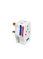 Kadris Plug Multi Plug with 13 AMP Light, White
