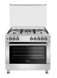 Baeckerhaft 90cm 5-Burner Free Standing Gas Cookers, Silver